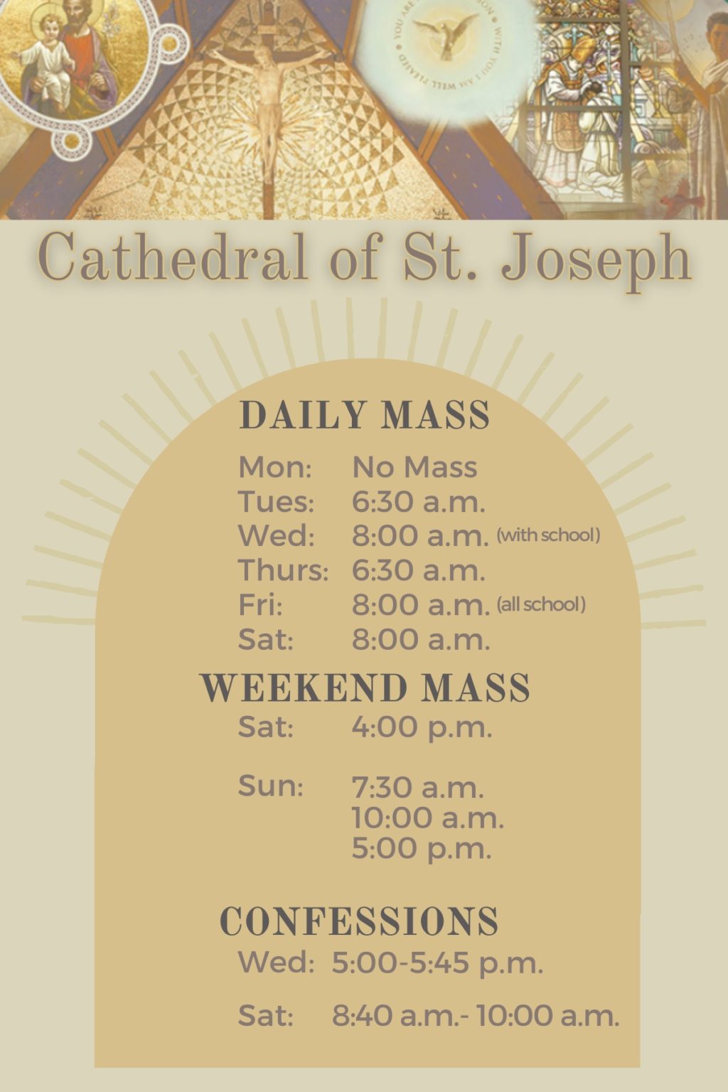 UPDATED Mass Times Cathedral of St. Joseph